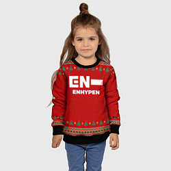 Свитшот детский Enhypen new year, цвет: 3D-черный — фото 2
