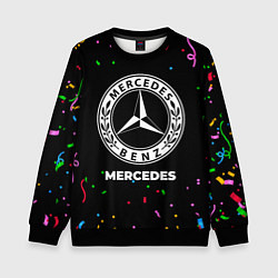Свитшот детский Mercedes конфети, цвет: 3D-черный