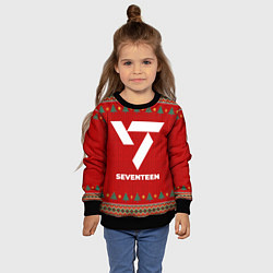 Свитшот детский Seventeen new year, цвет: 3D-черный — фото 2