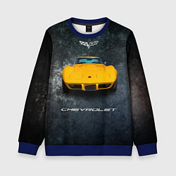 Свитшот детский Спортивный американский Chevrolet Corvette, цвет: 3D-синий