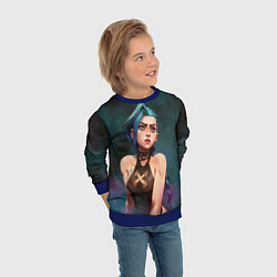 Свитшот детский Джинкс голубой дым, цвет: 3D-синий — фото 2