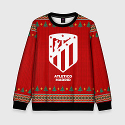 Свитшот детский Atletico Madrid new year, цвет: 3D-черный