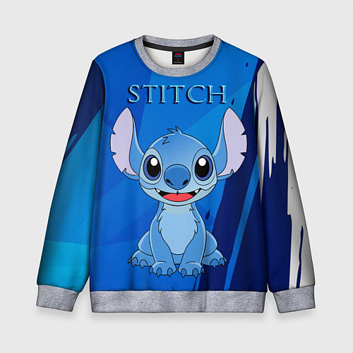 Детский свитшот Стич / 3D-Меланж – фото 1