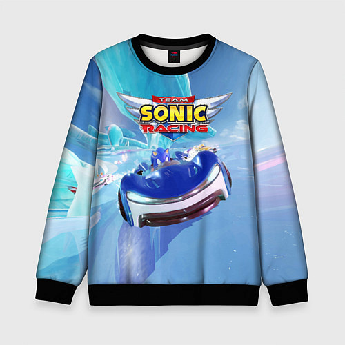 Детский свитшот Team Sonic racing - speed / 3D-Черный – фото 1