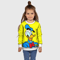 Свитшот детский Дональд Дак, цвет: 3D-белый — фото 2