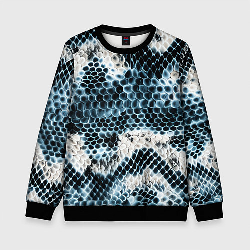 Детский свитшот Змеиный тренд / 3D-Черный – фото 1
