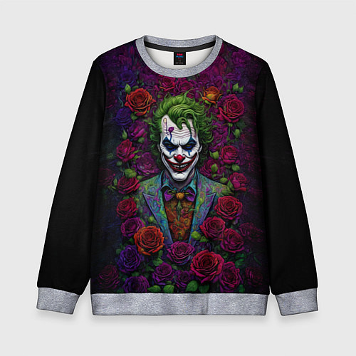 Детский свитшот Joker - roses / 3D-Меланж – фото 1