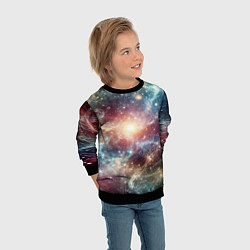 Свитшот детский Космическая туманность, цвет: 3D-черный — фото 2