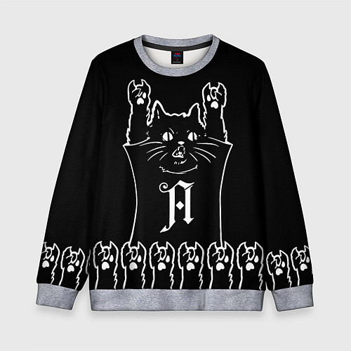 Детский свитшот Architects - кот рок / 3D-Меланж – фото 1