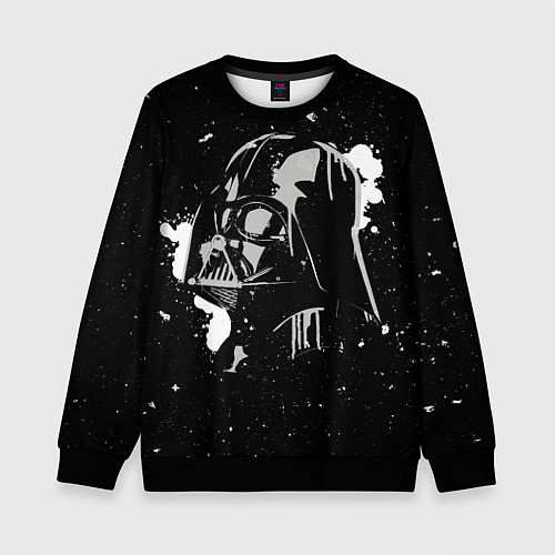 Детский свитшот Дарт Вейдер в красках / 3D-Черный – фото 1