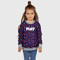 Свитшот детский Игровая атрибутика, цвет: 3D-меланж — фото 2