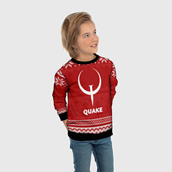 Свитшот детский Новогодний Quake, цвет: 3D-черный — фото 2