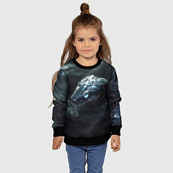 Свитшот детский Змея робот, цвет: 3D-черный — фото 2