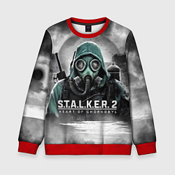 Свитшот детский Stalker 2 heart of Chornobyl radiation, цвет: 3D-красный