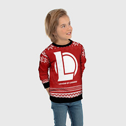 Свитшот детский Новогодний League of Legends, цвет: 3D-черный — фото 2