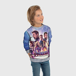 Свитшот детский Мстители пережившие щелчок Таноса, цвет: 3D-меланж — фото 2