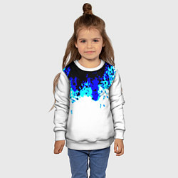 Свитшот детский Синяя кровь андроида, цвет: 3D-белый — фото 2