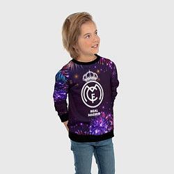 Свитшот детский Праздничный Real Madrid, цвет: 3D-черный — фото 2