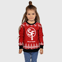 Свитшот детский Новогодний Sally Face с оленями, цвет: 3D-черный — фото 2