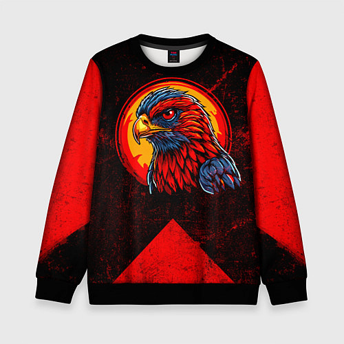 Детский свитшот Орел Атланта Хокс / 3D-Черный – фото 1