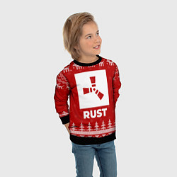 Свитшот детский Новогодний Rust с оленями, цвет: 3D-черный — фото 2