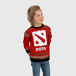 Свитшот детский Dota new year, цвет: 3D-черный — фото 2