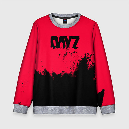 Детский свитшот Dayz черные краски / 3D-Меланж – фото 1