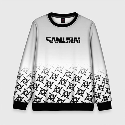 Детский свитшот Samurai logo japan / 3D-Черный – фото 1
