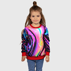 Свитшот детский Жидкая энергия космоса - нейросеть, цвет: 3D-красный — фото 2