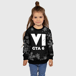 Свитшот детский Снежный GTA 6, цвет: 3D-черный — фото 2