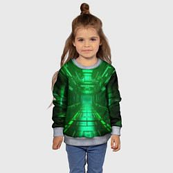 Свитшот детский Зелёный коридор, цвет: 3D-меланж — фото 2