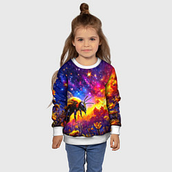 Свитшот детский Пчелка в космосе, цвет: 3D-белый — фото 2