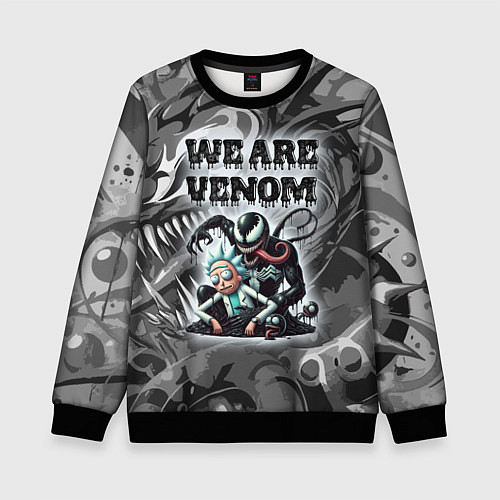 Детский свитшот We are Venom - graffiti / 3D-Черный – фото 1