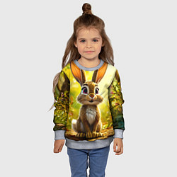 Свитшот детский Зайчишка, цвет: 3D-меланж — фото 2