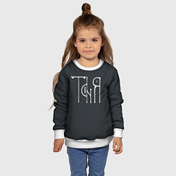 Свитшот детский Таня - белая надпись вязью, цвет: 3D-белый — фото 2