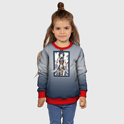 Свитшот детский Персонаж Геншин импакт, цвет: 3D-красный — фото 2