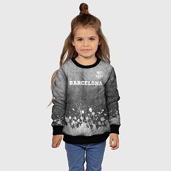 Свитшот детский Barcelona - grey gradient посередине, цвет: 3D-черный — фото 2