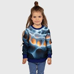 Свитшот детский Объемные соты, цвет: 3D-синий — фото 2