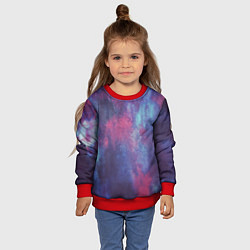 Свитшот детский Тай-дай космос, цвет: 3D-красный — фото 2