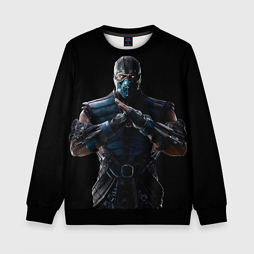 Детский свитшот Mortal kombat - Sub Zero / 3D-Черный – фото 1