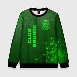 Свитшот детский Club Brugge - green gradient вертикально, цвет: 3D-черный