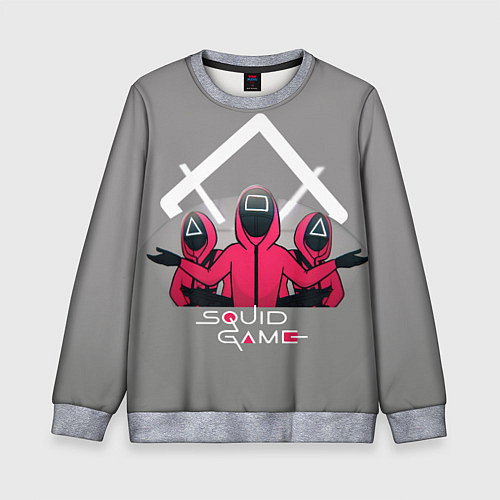 Детский свитшот Персонажи из Игра в кальмара / 3D-Меланж – фото 1