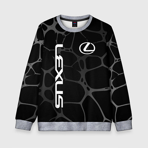 Детский свитшот Lexus - монохромный / 3D-Меланж – фото 1