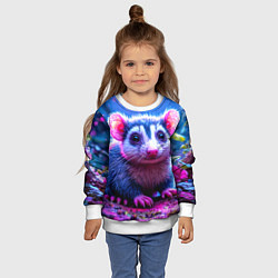 Свитшот детский Малыш опоссум, цвет: 3D-белый — фото 2