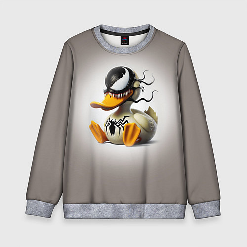 Детский свитшот Venom Duck - ai art fantasy / 3D-Меланж – фото 1