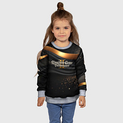 Свитшот детский Kingdom Come Deliverance 2 черная ткань с золотом, цвет: 3D-меланж — фото 2