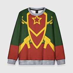 Свитшот детский Мотострелковые войска: герб со щитом, цвет: 3D-меланж