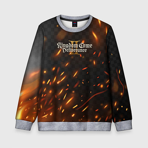 Детский свитшот Kingdom Come Deliverance 2 искры огня / 3D-Меланж – фото 1