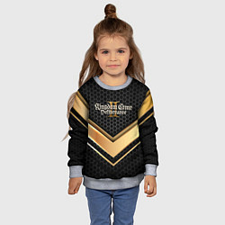 Свитшот детский Kingdom Come Deliverance 2 золотая полоса, цвет: 3D-меланж — фото 2
