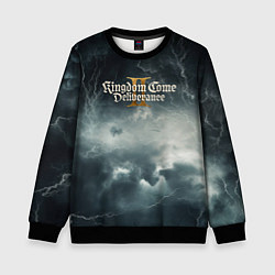 Свитшот детский Kingdom Come Deliverance 2 мрачный фон, цвет: 3D-черный